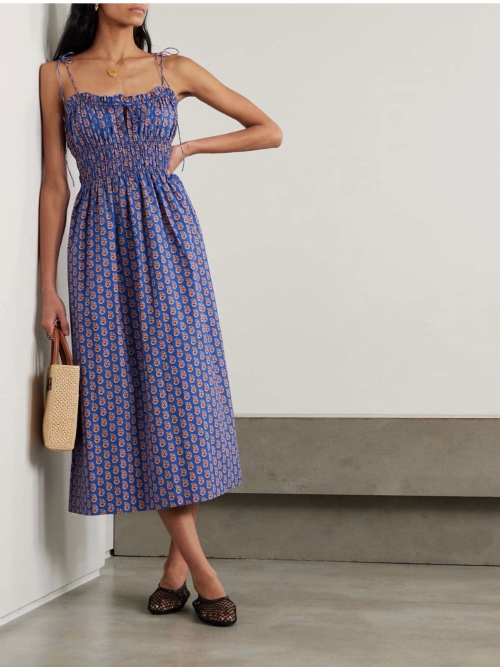 Doen Blue Paisley Rhoda Dress NWT